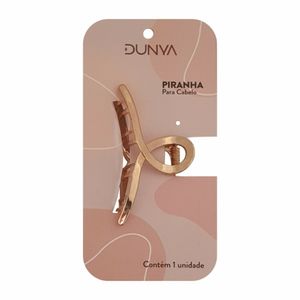 Prendedor De Cabelo Dunya Metal Laço Dourado 1 Unidade