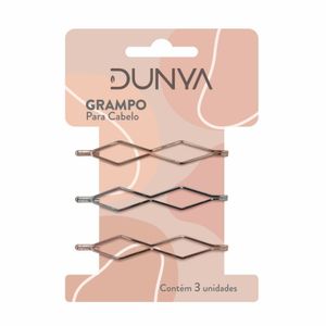 Grampo Para Cabelo Dunya Apliques 1014 3 Unidades