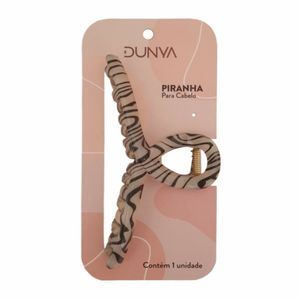 Prendedor Para Cabelo Dunya Animal Print Grande Clara 1007 - 1 Unidade