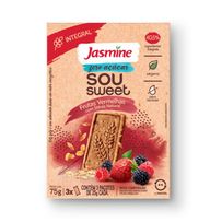 Biscoito Com Cereais Jasmine Sou Sweet Zero Açúcar Frutas Vermelhas 75g