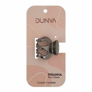 Prendedor De Cabelo Dunya Metal Grafite Retrô 4,5cm 1 Unidade