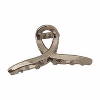 Prendedor De Cabelo Dunya Metal Prata Pequena 4,5cm 1025 -1 Unidade