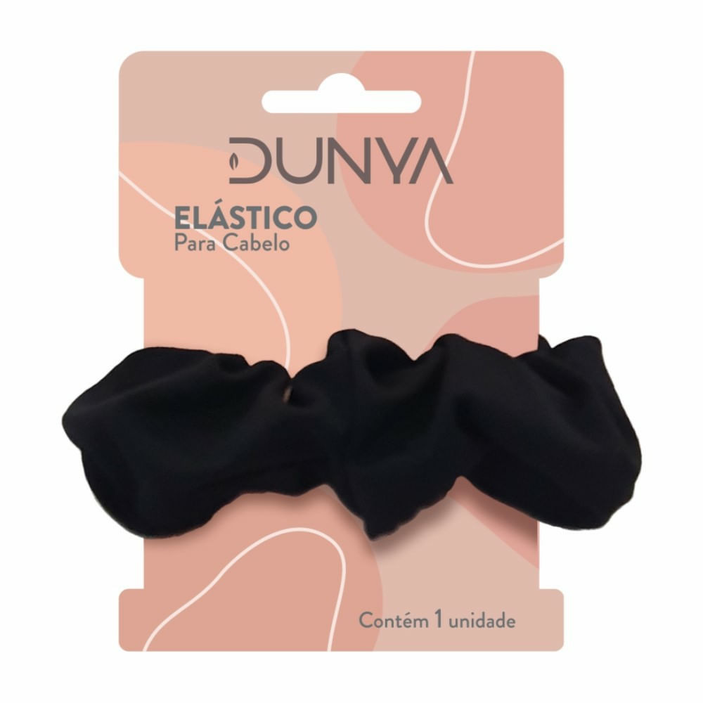 Elástico Para Cabelo Dunya Tecido Preto 1071 - 1 Unidade