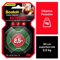 Fita Dupla-Face Scotch Fixa Forte Extrema 12mmx2m 1 Rolo