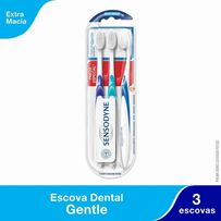 Kit Escova Dental Sensodyne Gentle 3 Unidades