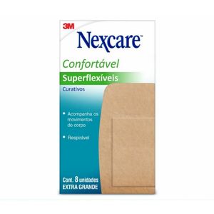 Curativos Superflexíveis Nexcare Joelho E Cotovelo 8 Unidades