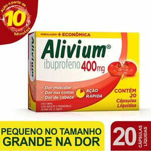 Alivium 400mg 20 Cápsulas Gel