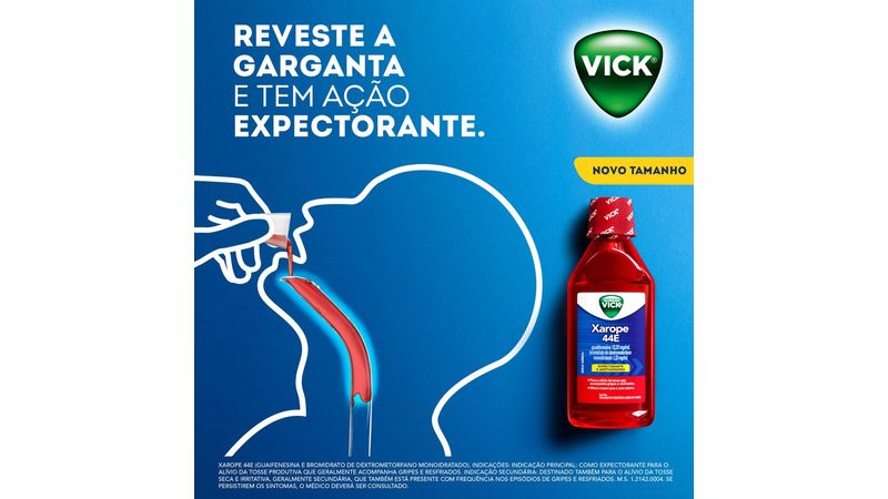 Xarope Vick 44E 240ml - Drogaria Venancio