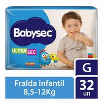 Fralda BabySec Galinha Pintadinha Ultra Sec Mega G 32 Unidades