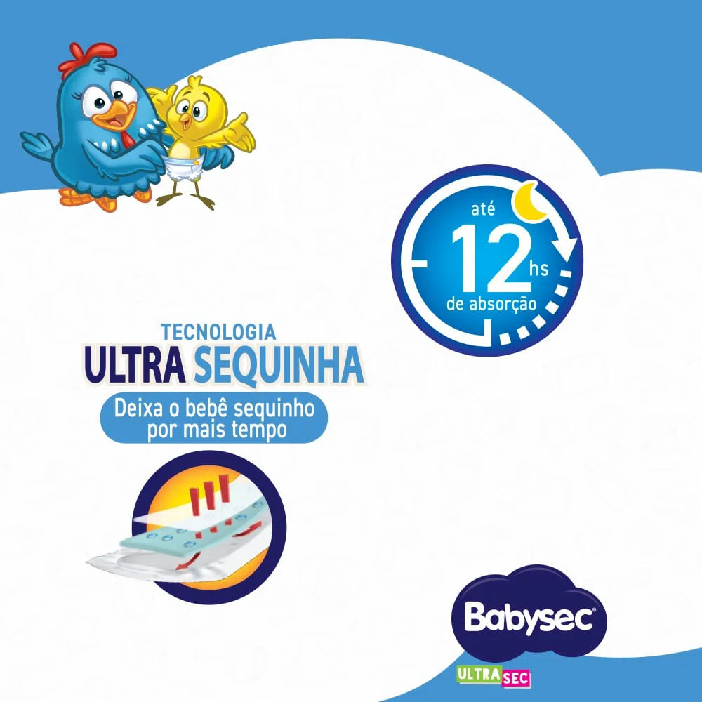 Babysec Ultrasec Galinha Pintadinha - Fralda, Tamanho G, 32