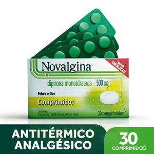 Analgésico e Antitérmico Novalgina 500mg 30 Comprimidos