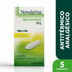 Analgésico e Antitérmico Novalgina 300mg 5 Supositórios