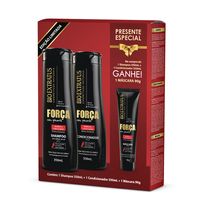 Kit Bio Extratus Força com Pimenta Shampoo 350ml + Condicionador 350ml + Máscara 90g