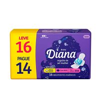 Absorvente Diana Noturno Com Abas Leve 16 e Pague 14 Unidades