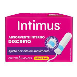Absorvente Interno Intimus Discreto Médio 8 Unidades