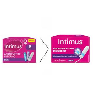 Absorvente Interno Intimus Discreto Mini 8 Unidades
