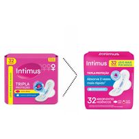 Absorvente Externo Intimus Tripla Proteção Suave com Abas 32 unidades