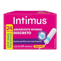Absorvente Interno Intimus Discreto Médio 24 Unidades