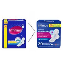 Absorvente Externo Intimus Noturno Suave com Abas 30 Unidades