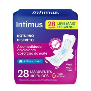 Absorvente Intimus Noturno Discreto Com Abas 28 Unidades