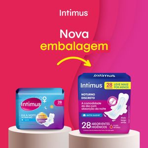 Absorvente Intimus Noturno Discreto Com Abas 28 Unidades