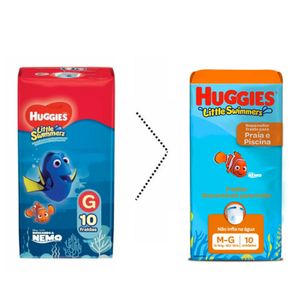 Fralda Huggies Little Swimmers Tamanho M/G 10 Unidades