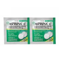 Aspirina C Bayer Sabor Limão 2 Comprimidos Efervescentes