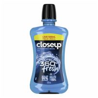 Enxaguante Bucal Closeup Ice Proteção 360 Fresh Com Álcool 500ml