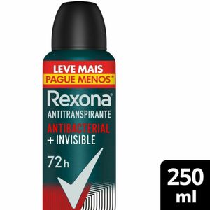 Desodorante Antitranspirante Aerosol Rexona Men Antibac Invisible 250ml