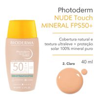 Protetor Solar Bioderma Photoderm Nude Touch Fps50+ Claro Para Pele Oleosa 40ml