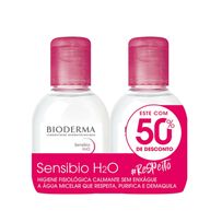 Kit Água Micelar Sensibio H2O Bioderma 100ml + 100ml com 50% de Desconto