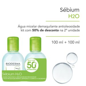 Kit Sébium H2O Bioderma, 100ml + 100ml com 50 de Desconto