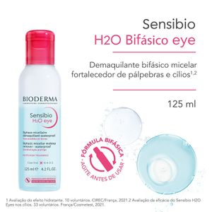 Água Micelar Bioderma Sensibio H2o Eye Bifásico 125ml