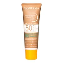 Protetor Solar Facial Bioderma Photoderm Cover Touch Mineral FPS 50+ Escuro 40g