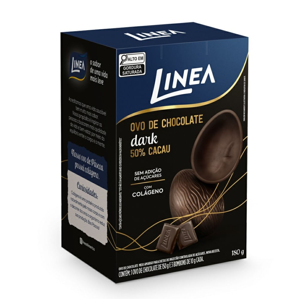 Ovo De Chocolate Linea Sucralose Dark 180G