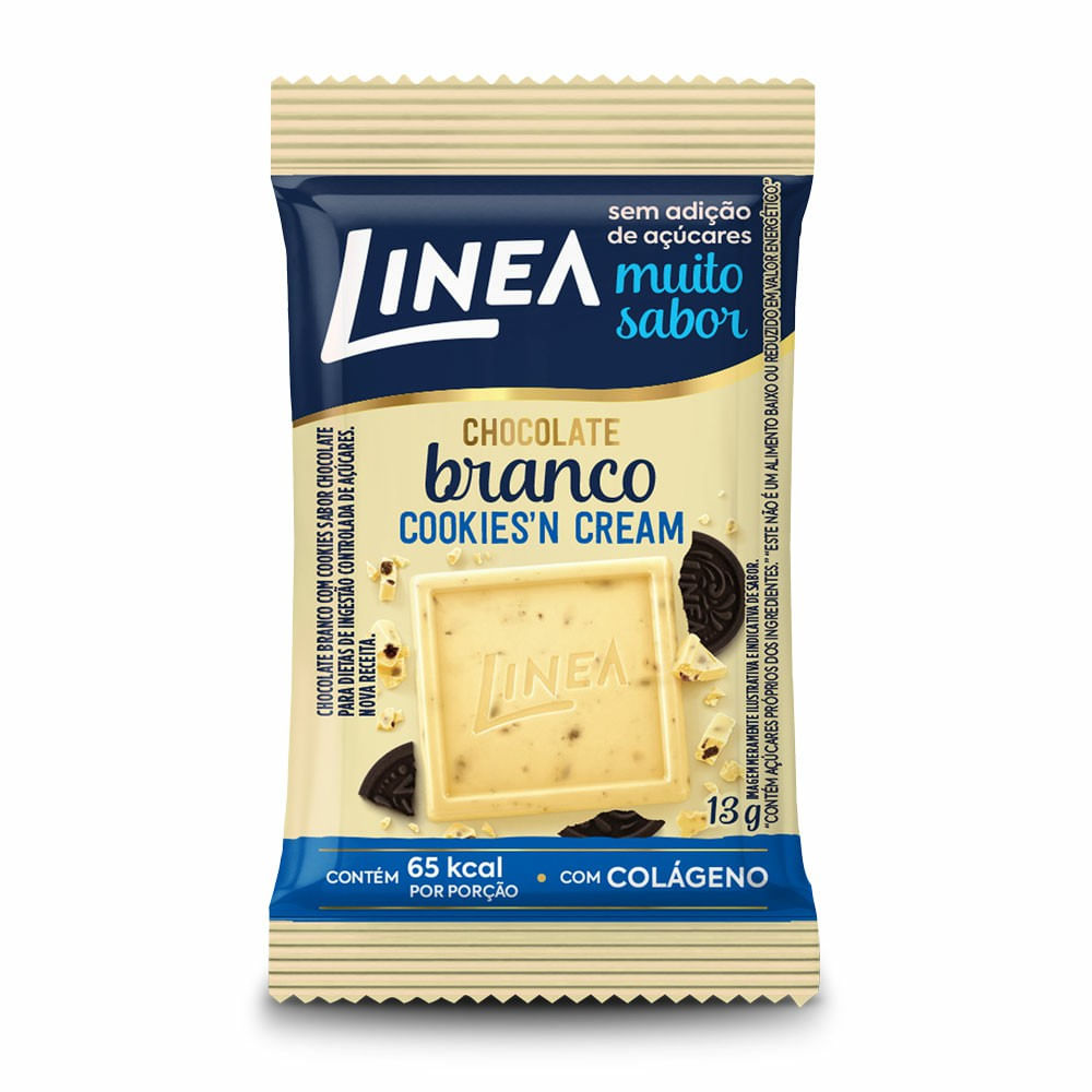 Mini Chocolate Linea Chocolate Branco Cookies Cream 13g