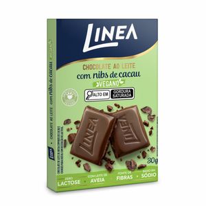 Chocolate Linea Ao Leite Com Nibs De Cacau Vegano 30g