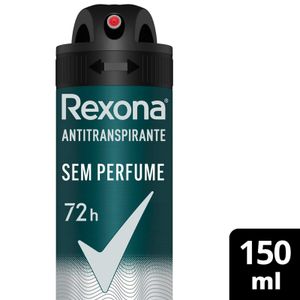 Desodorante Antitranspirante Rexona Masculino Sem Perfume 72 horas 150ml