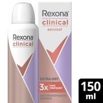 Desodorante Antitranspirante Rexona Feminino Clinical Extra Dry 150ml