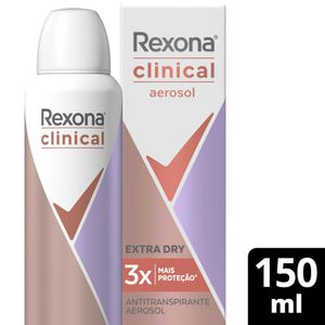Desodorante Antitranspirante Rexona Feminino Clinical Extra Dry 150ml