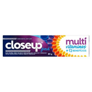 Creme Dental Closeup Multi Vitaminas +12 Benefícios Fresh 85g