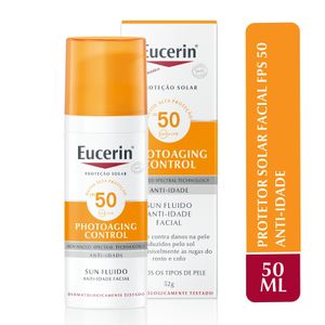Protetor Solar Facial Eucerin Photoaging Control Sun Fluido Fps50 Anti-idade 50ml