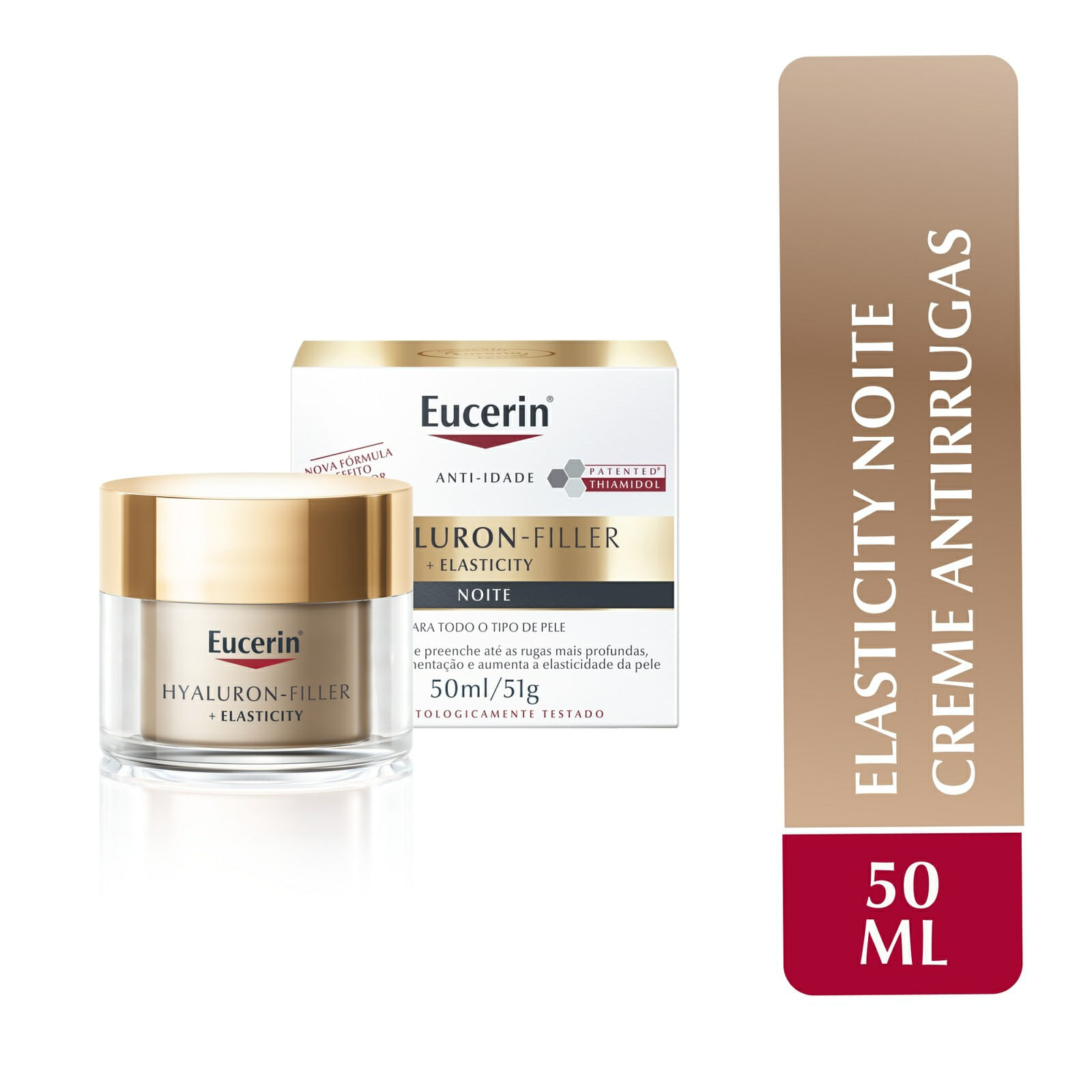 Creme Facial Eucerin AntiIdade HyaluronFiller + Elasticity Noite 51g