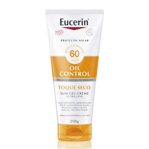 Protetor Solar Eucerin Sun Gel-Creme Oil Control Toque Seco FPS-60 200ml