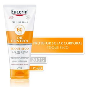 Protetor Solar Eucerin Sun Gel-Creme Oil Control Toque Seco FPS-60 200ml