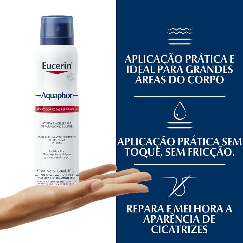 Spray Corporal Reparador Eucerin Aquaphor 150ml Drogaria Venancio