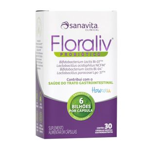 Suplemento Alimentar Sanavita Floraliv Probiótico 30 Cápsulas