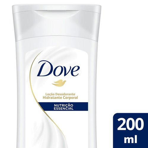 Loção Desodorante Hidratante Corporal Dove Nutrição Essencial Fragrância Suave 200ml