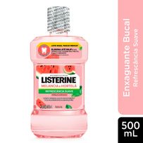 Antisséptico Bucal Listerine Melancia e Hortelã Refrescância Suave Sem Álcool 500ml