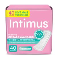 Protetor Diário Intimus Tecnologia Antibacteriana 40 unidades